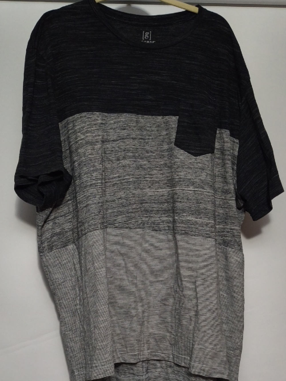 George Black and Gray Colorblock Pocket Tee